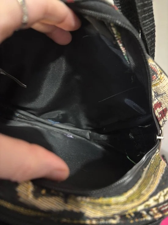 Vintage Crossbody Shoulder Purse Bag Lot Beaded Leather Tapestry Casino Evening - Picture 10 of 16